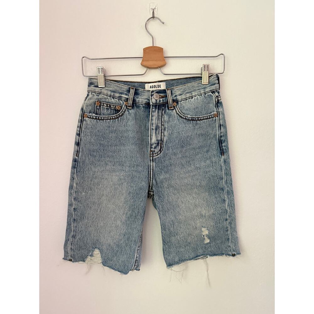 Agolde Long Denim Shorts